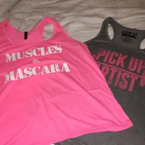 Workout tank tops XL & L set